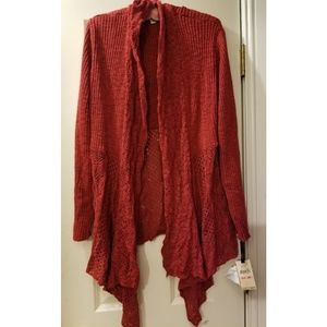 NWT Red sweater jacket / cardigan